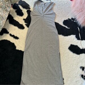 BCBGeneration Gray Sleeveless midi Dress